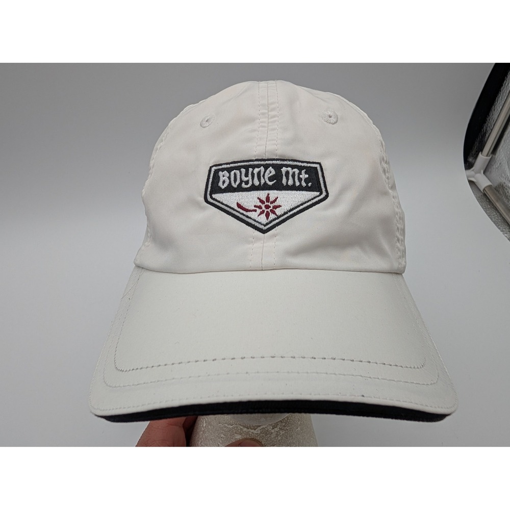 Boyne Mountain Resort White Mesh Back Baseball Cap Adjustable Hat Polyester